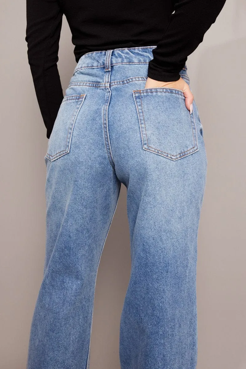 Denim Straight Jean Mid Rise sold by Ally Fashion product image thumbnail 2
