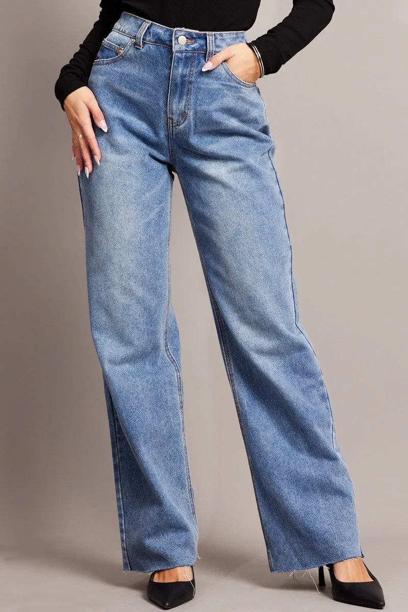 Denim Straight Jean Mid Rise sold by Ally Fashion product image thumbnail 3