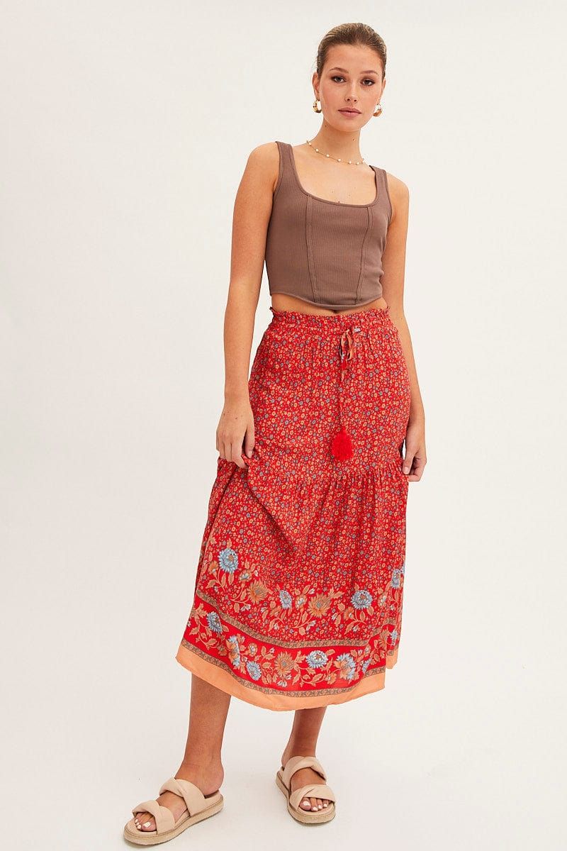 Yellow Boho Maxi Skirt sold by Ally Fashion product image thumbnail 3