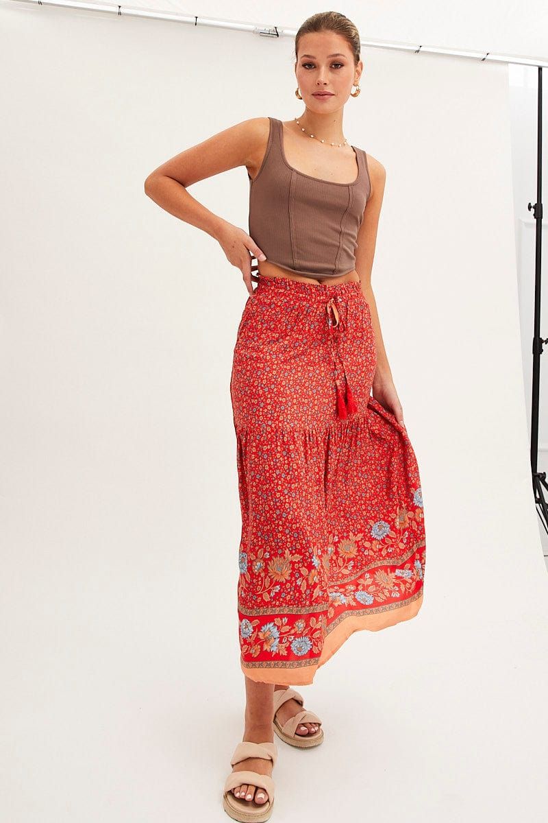 Yellow Boho Maxi Skirt sold by Ally Fashion