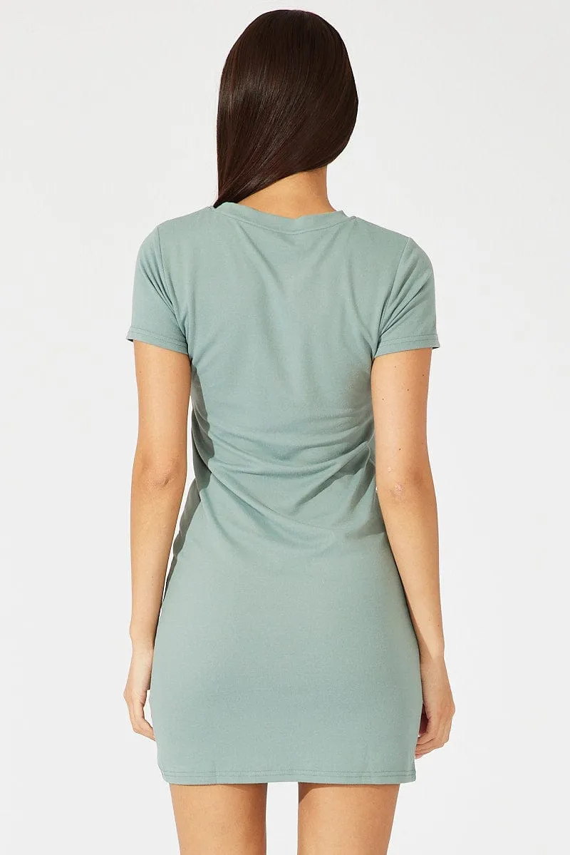 Green Supersoft Dress Short Sleeve Crew Neck sold by Ally Fashion product image thumbnail 5