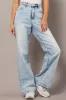Denim Straight Jean High Rise Acid Wash sold by Ally Fashion
