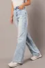 Denim Straight Jean High Rise Acid Wash sold by Ally Fashion