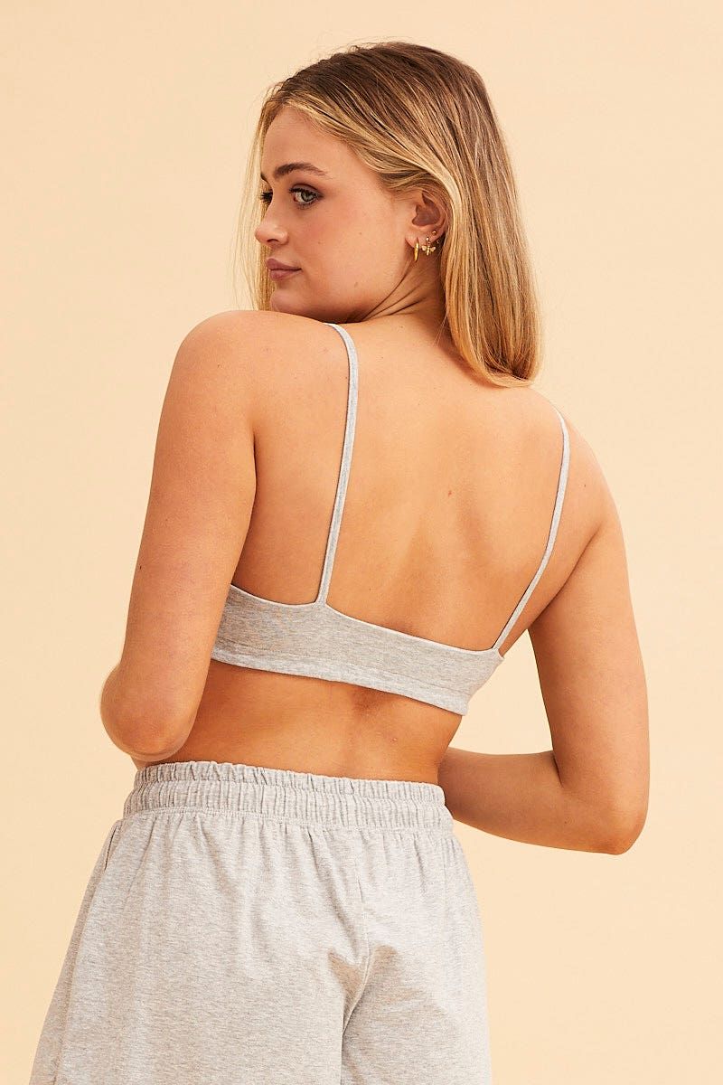 Grey Lila Cami Crop Top sold by Ally Fashion product image thumbnail 5