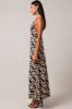 Black Abstract Maxi Dress Strappy sold by Ally Fashion