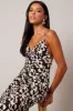 Black Abstract Maxi Dress Strappy sold by Ally Fashion