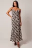 Black Abstract Maxi Dress Strappy sold by Ally Fashion