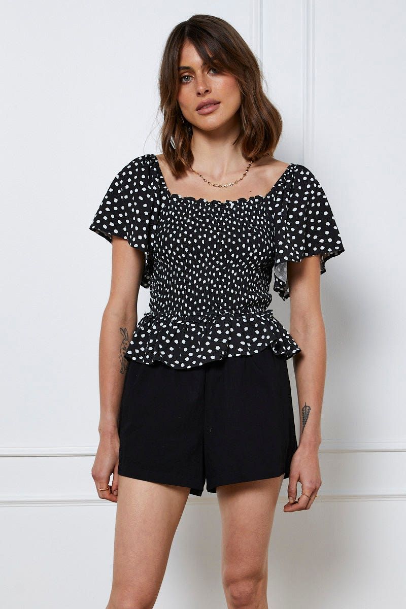 Black Tie Up Shorts High Waist sold by Ally Fashion