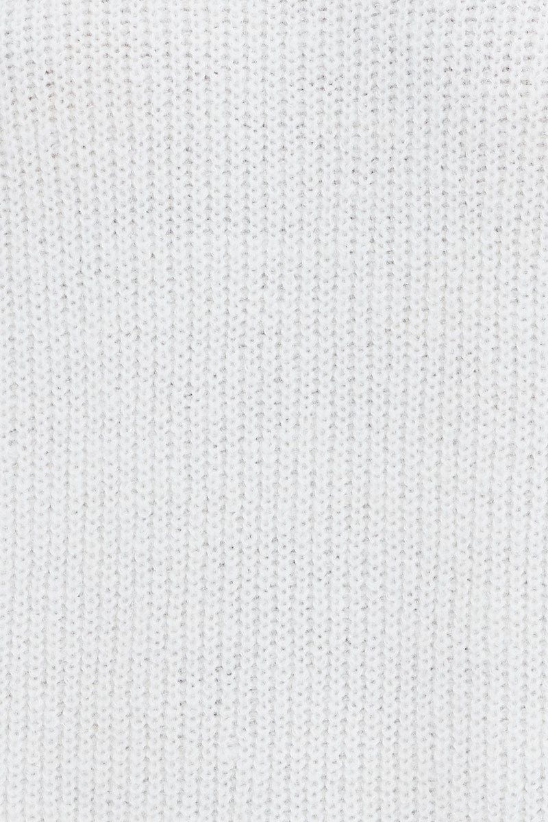 White Knit Dress Long Sleeve Turtleneck Oversized sold by Ally Fashion product image thumbnail 6