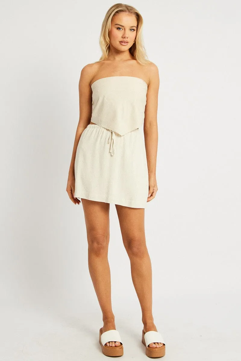 Beige Scarf Top sold by Ally Fashion product image thumbnail 2