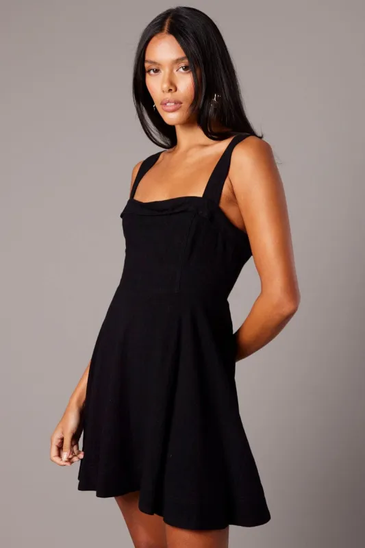 Black Fit And Flare Dress Mini sold by Ally Fashion