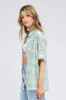 Green Abstract Shirt Short Sleeve sold by Ally Fashion