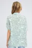 Green Abstract Shirt Short Sleeve sold by Ally Fashion