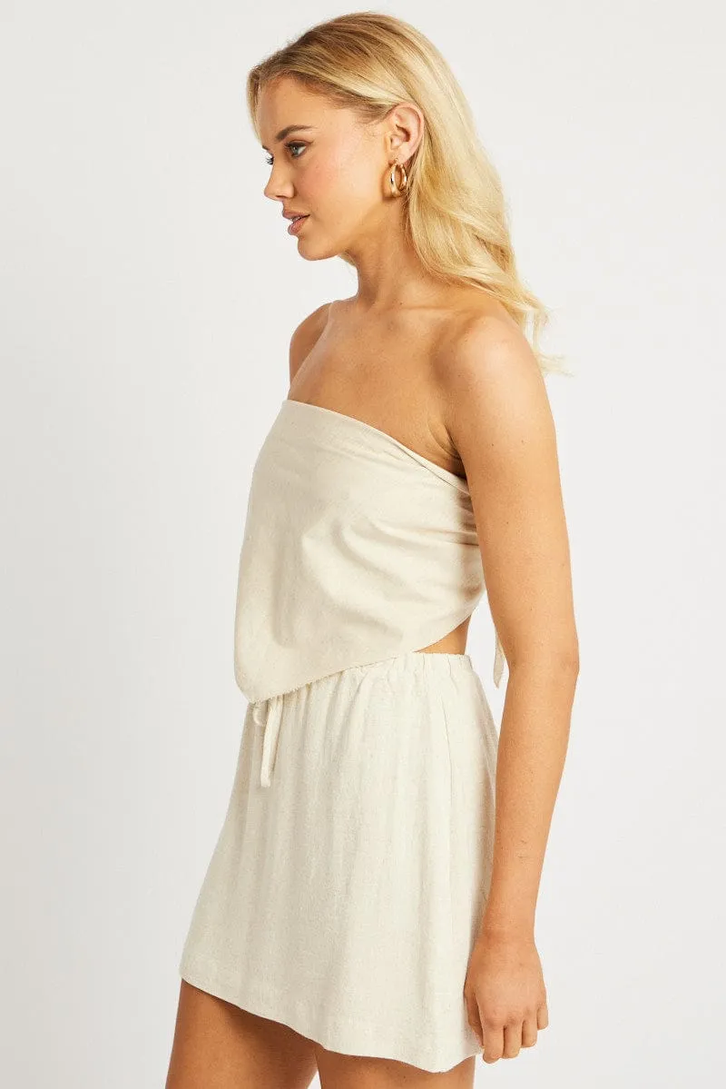 Beige Scarf Top sold by Ally Fashion product image thumbnail 4