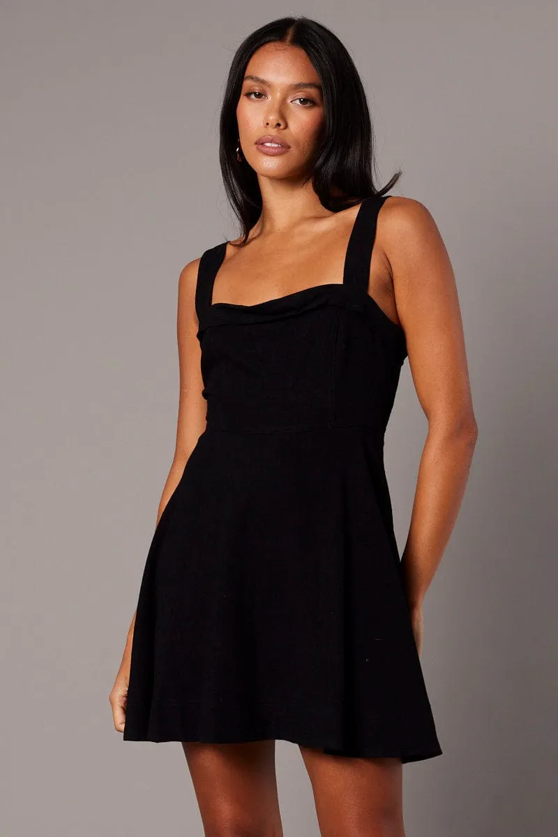 Black Fit And Flare Dress Mini sold by Ally Fashion product image thumbnail 3