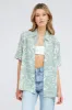 Green Abstract Shirt Short Sleeve sold by Ally Fashion