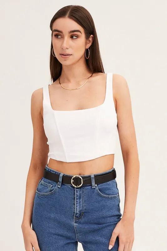 Black Circle Buckle Belt sold by Ally Fashion