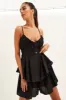 Black Fit And Flare Playsuit Sleeveless V-Neck sold by Ally Fashion