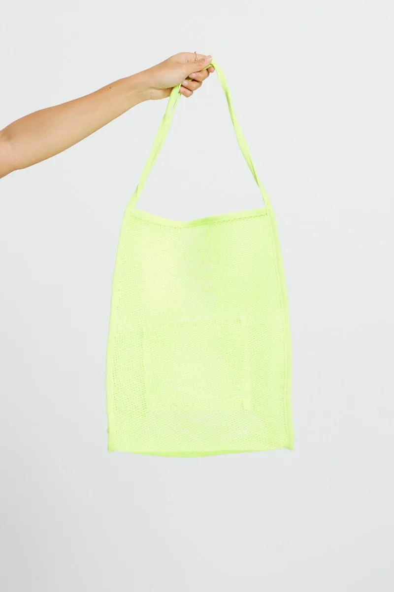 Yellow Mesh Tote Bag sold by Ally Fashion product image thumbnail 2