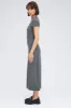 Grey Maxi Dress Short Sleeve Bodycon SuperSoft sold by Ally Fashion