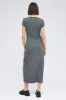 Grey Maxi Dress Short Sleeve Bodycon SuperSoft sold by Ally Fashion