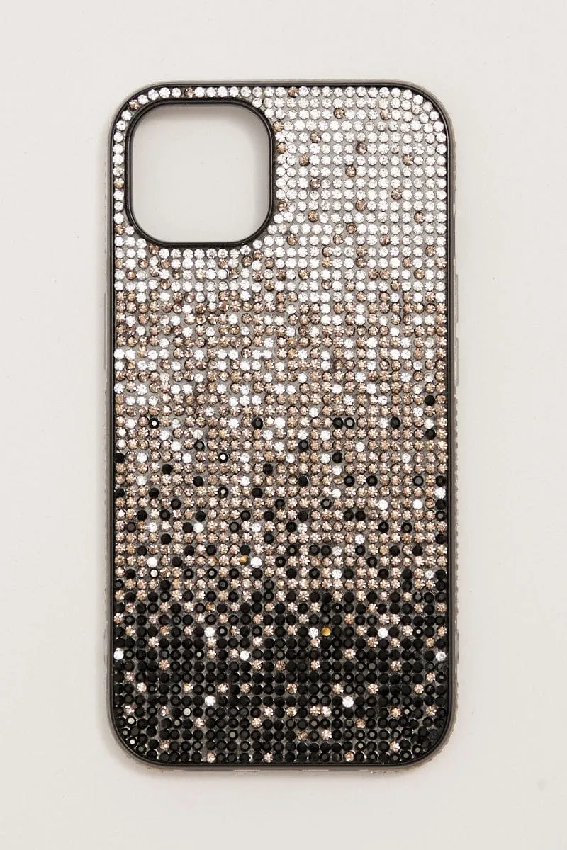 Multi Rhinestones Detail Phone Case For Iphone 14 sold by Ally Fashion