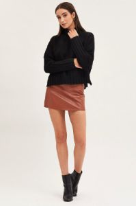 Black Knit Top Long Sleeve Turtleneck sold by Ally Fashion