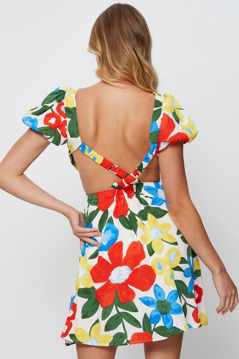 Print Mini Dress Short Sleeve Evening sold by Ally Fashion product image thumbnail 5