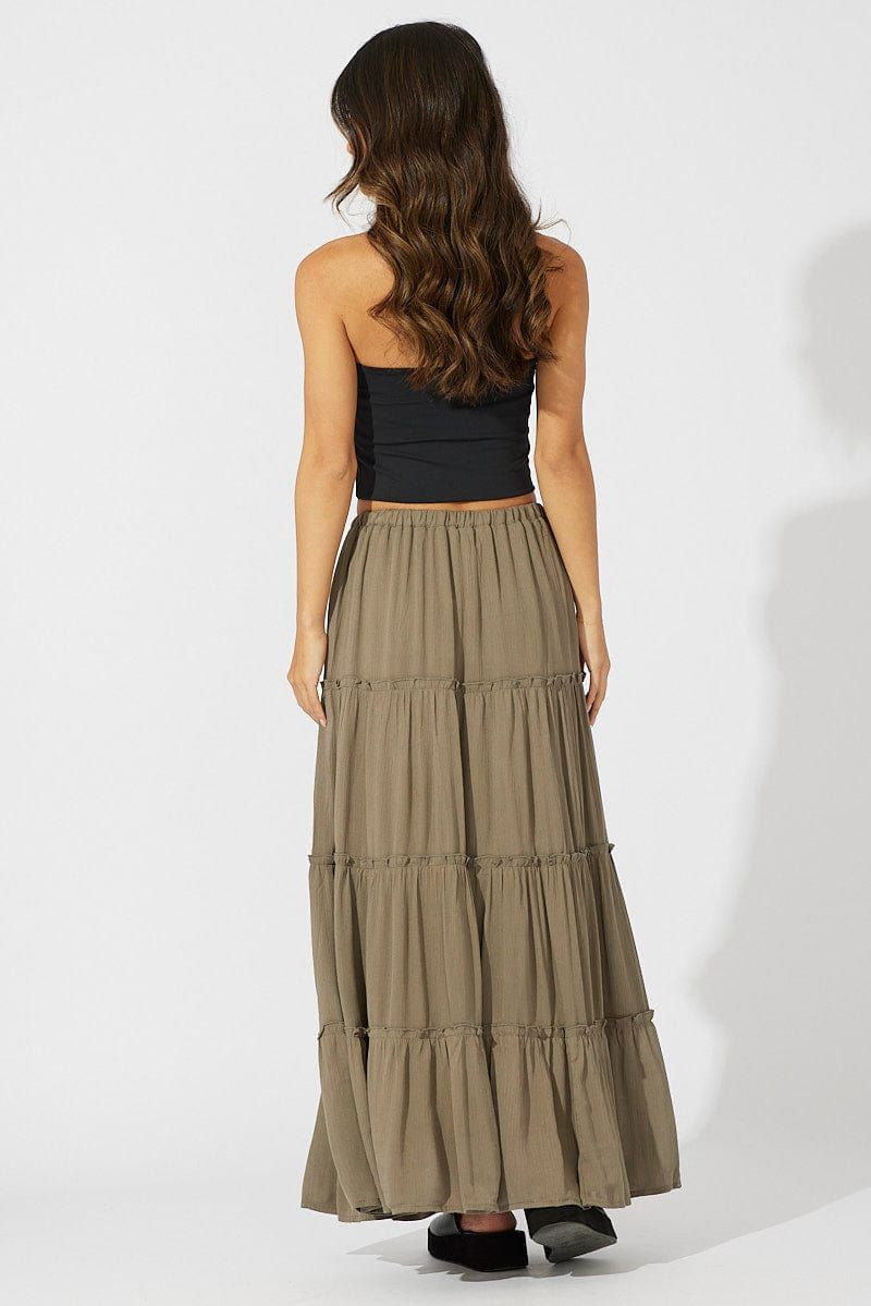 Green Maxi Skirt Tiered sold by Ally Fashion product image thumbnail 5