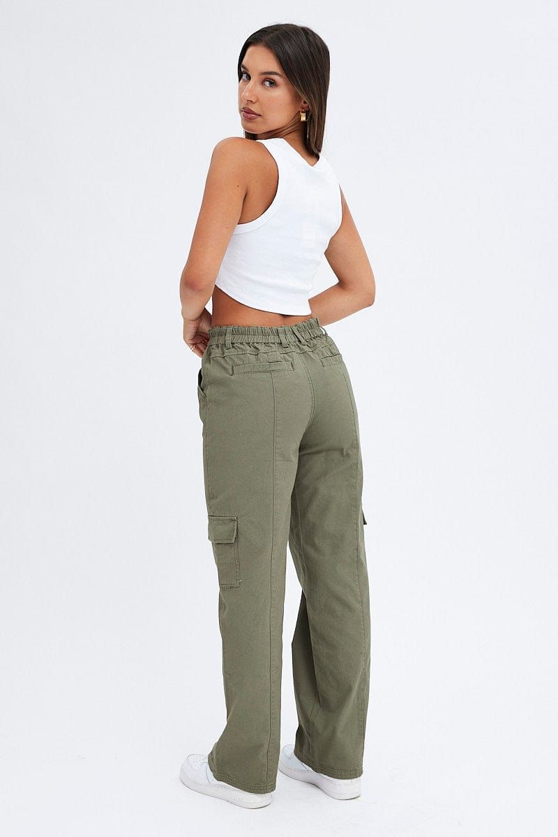 Green Cargo Pants Mid Rise sold by Ally Fashion product image thumbnail 5