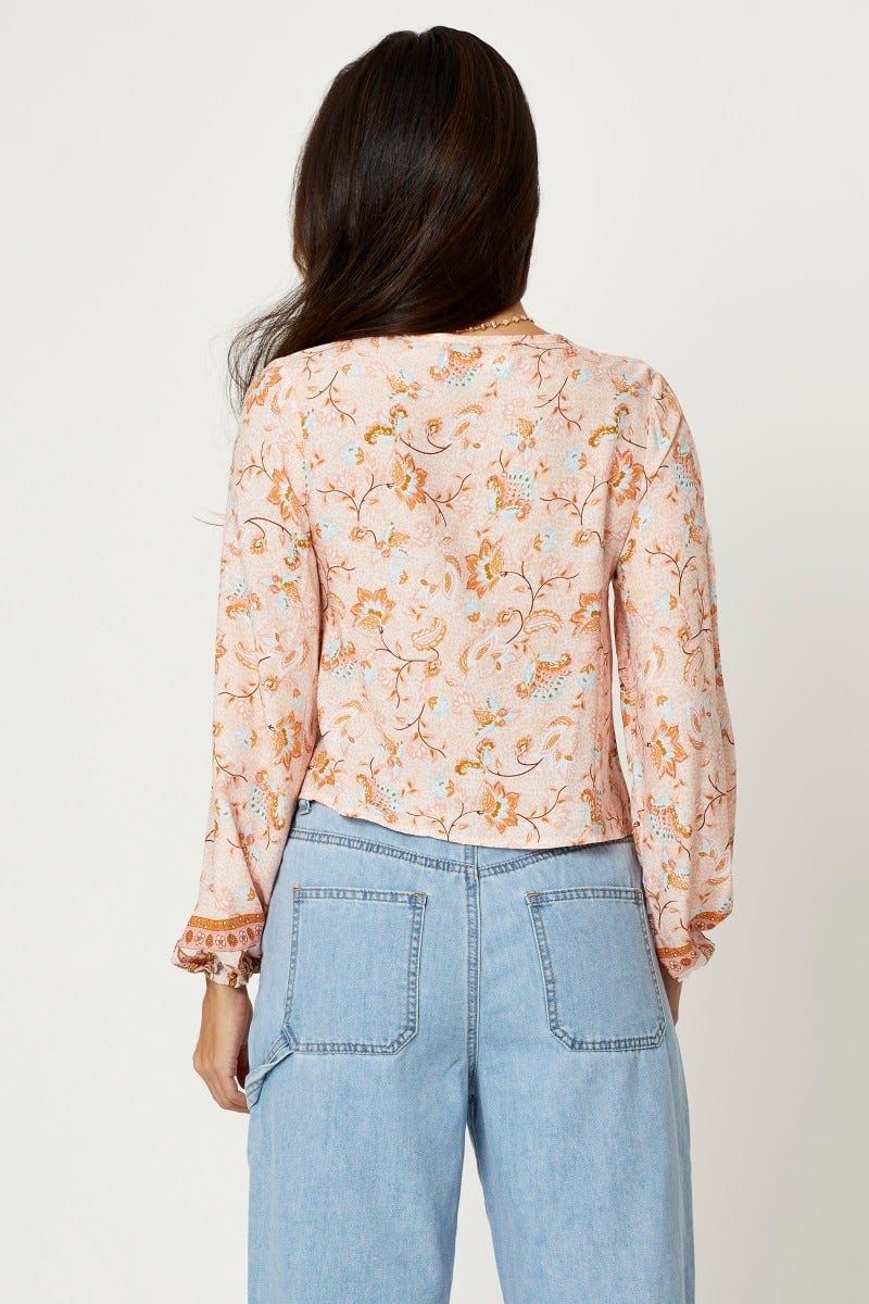 Boho Print Button Front Boho Top sold by Ally Fashion product image thumbnail 4