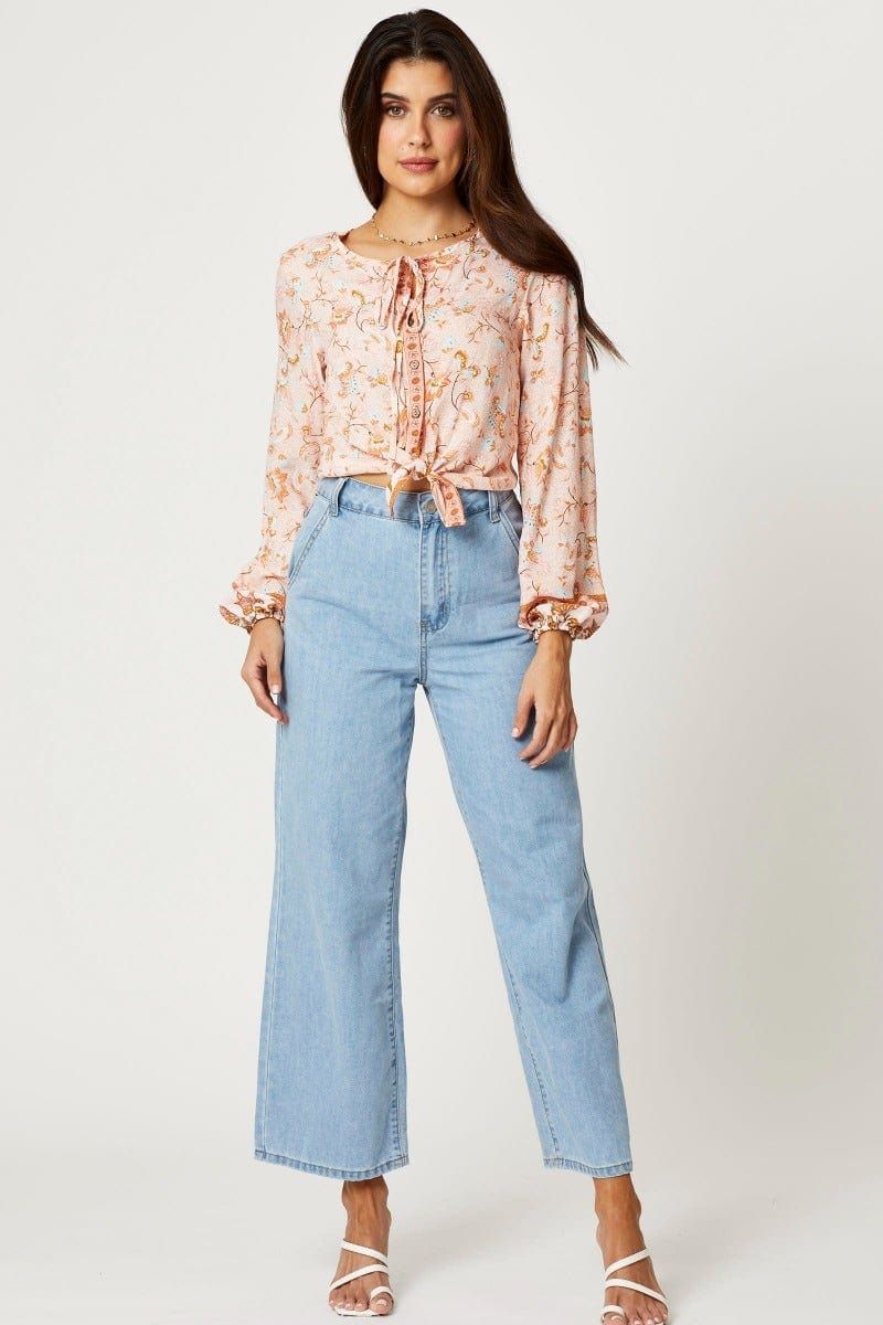 Boho Print Button Front Boho Top sold by Ally Fashion product image thumbnail 2