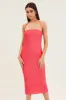 Pink Midi Dress Bandeau Plisse sold by Ally Fashion