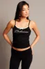 Black Graphic Singlet Rib sold by Ally Fashion