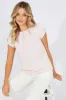 Pink Top Cap Sleeve Pleat Detail Workwear sold by Ally Fashion