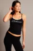 Black Graphic Singlet Rib sold by Ally Fashion