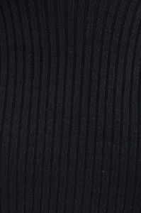 Black Knit Dress Long Sleeve High Neck Midi sold by Ally Fashion