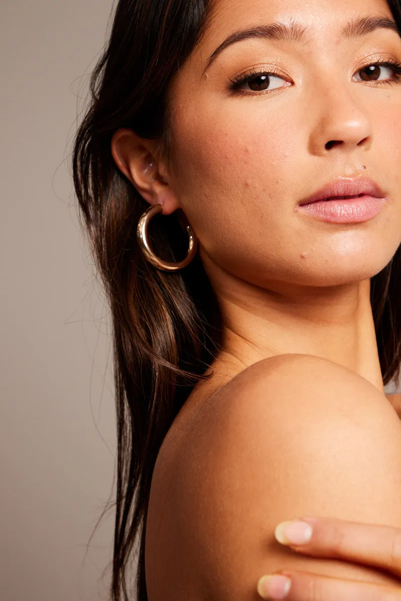 Gold 3 Pack Hoop Earrings sold by Ally Fashion