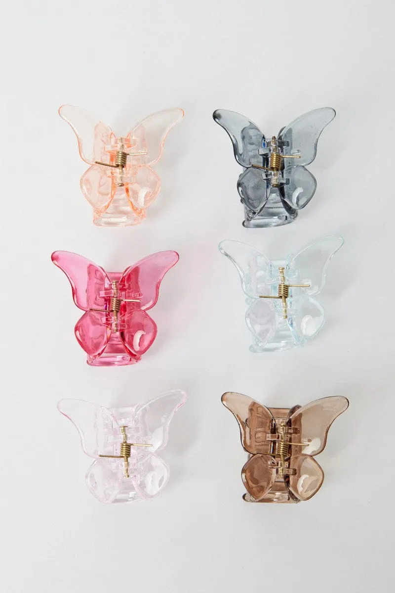 Multi 6 Pack Butterfly Claw Clips sold by Ally Fashion