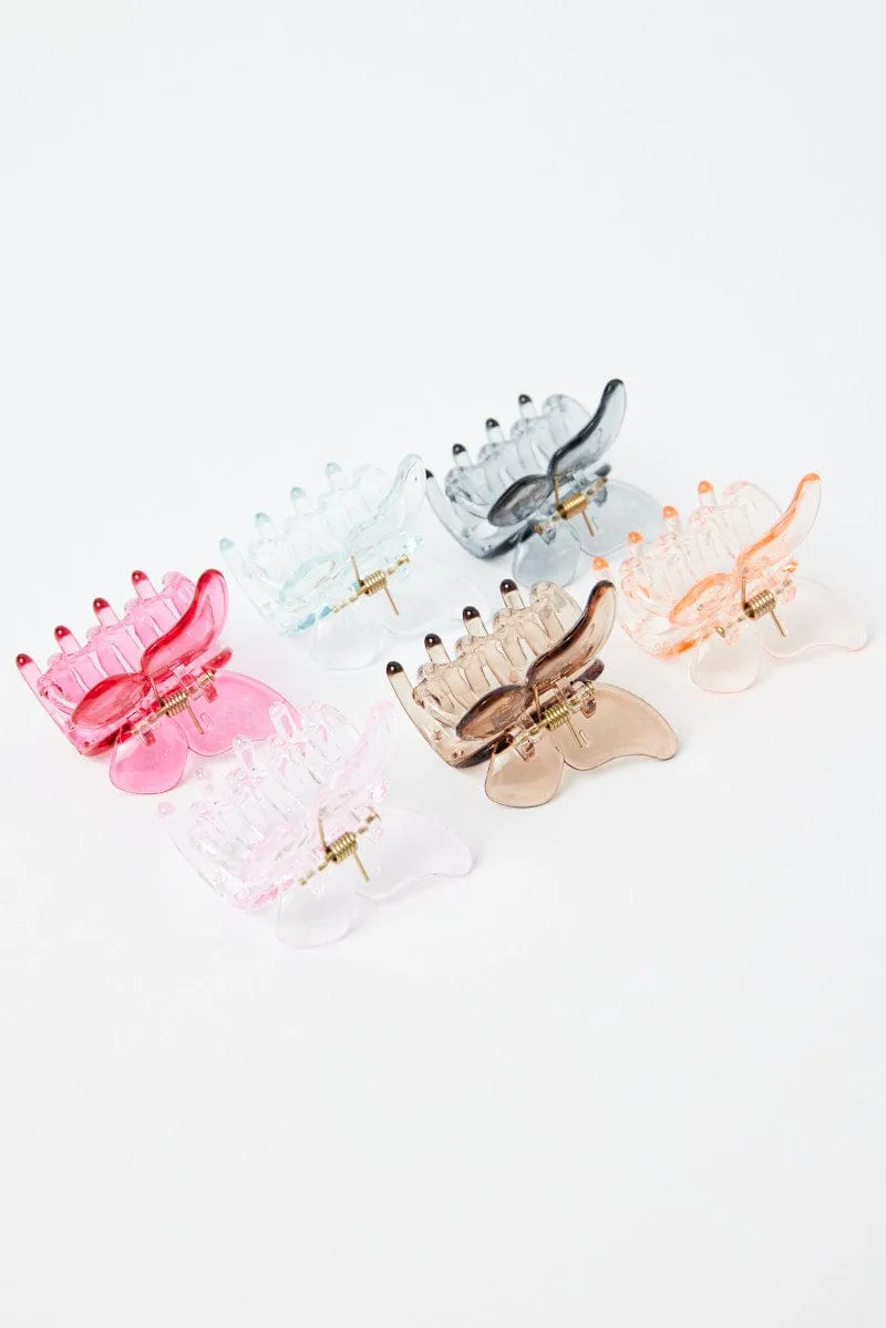 Multi 6 Pack Butterfly Claw Clips sold by Ally Fashion product image thumbnail 2
