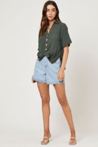 Nude Short Sleeve Line Shirt sold by Ally Fashion