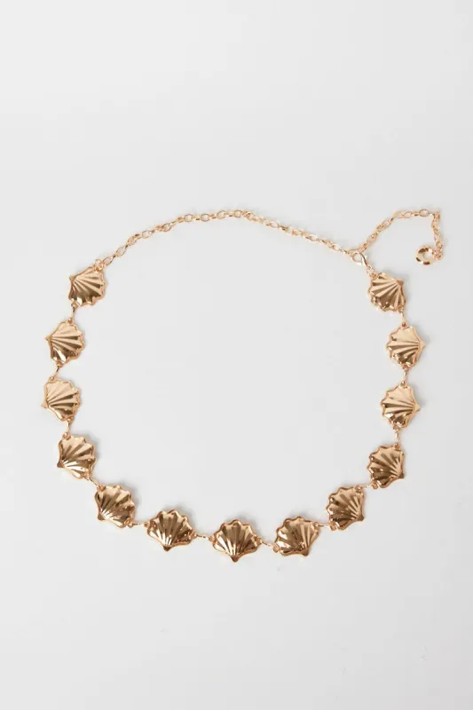 Gold Shell Linked Chain Belts sold by Ally Fashion