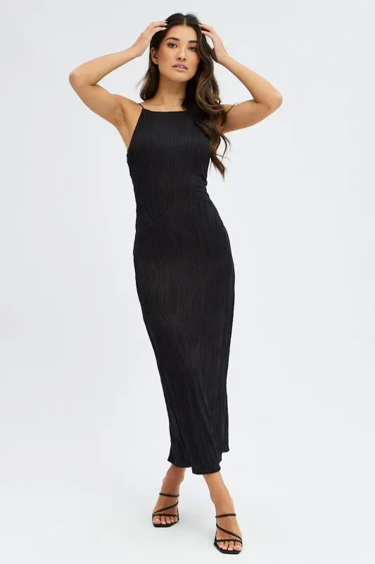 Black Maxi Dress Sleeveless Bodycon sold by Ally Fashion