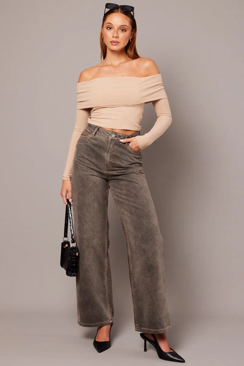 Denim Wide Leg Jean Mid Rise sold by Ally Fashion product image thumbnail 3