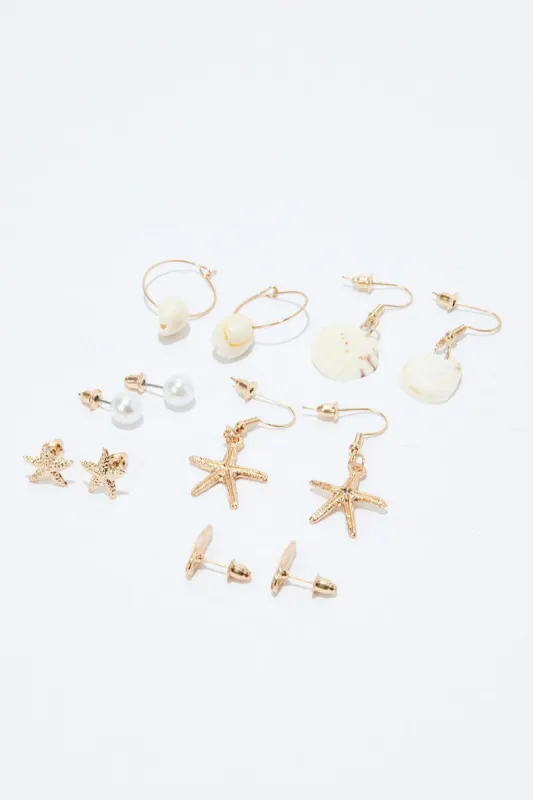 Multi 6 pack Earrings Set sold by Ally Fashion