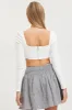 White Corset Crop Top Long Sleeve sold by Ally Fashion