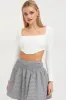 White Corset Crop Top Long Sleeve sold by Ally Fashion