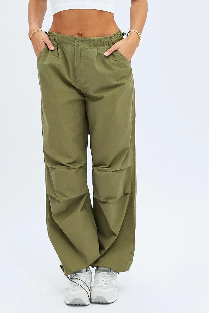 Green Parachute Cargo Pants sold by Ally Fashion
