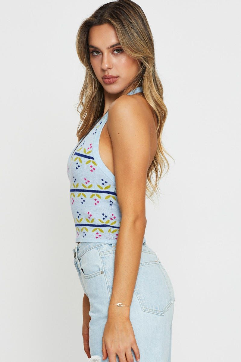Print Halter Top sold by Ally Fashion product image thumbnail 4