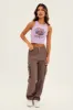 Purple Tank Top Round Neck Digital Print sold by Ally Fashion